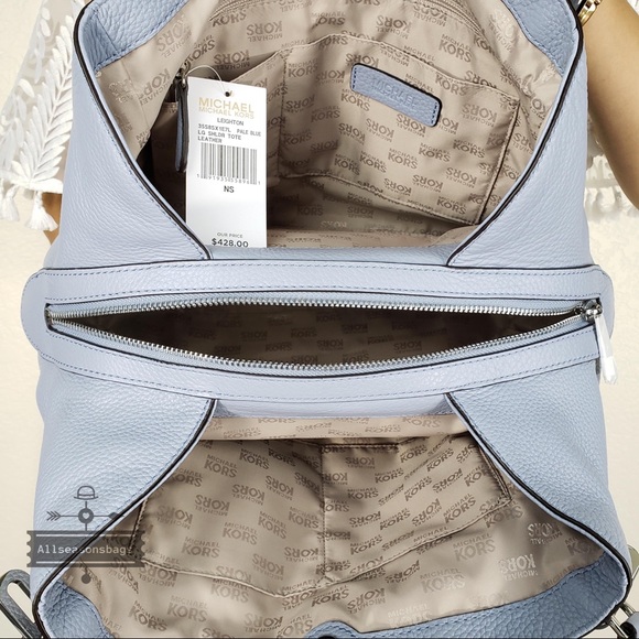 NWT Michael Kors Large Leighton Shoulder Tote Blue - Picture 6 of 7